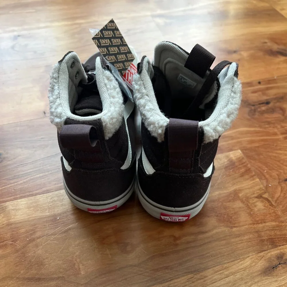 NEW** Vans Filmore Hi Van Suede Sherpa Chocolate Fur Collar Lace Up Hi Top - Picture 6 of 6